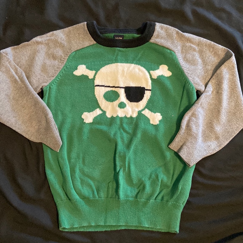 Pirate Skull Toddler Long Sleeve Sweater